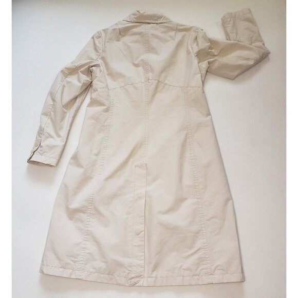 H&M Trench Coat Women's 10 Beige Khaki Cotton Twill Preppy Light Academia EUC - Picture 14 of 16
